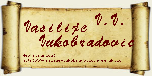 Vasilije Vukobradović vizit kartica